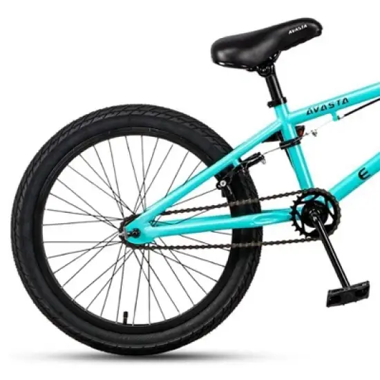 AVASTA 18 Inch Kid Freestyle BMX Bicycle for Beginner Riders with Steel Frame, Single Speed Drivetrain, and Rear Caliper Brakes, Ages 5 to 8, Mint image {2}