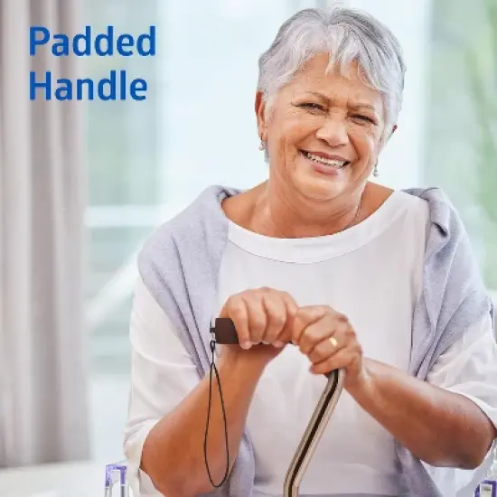 Drive Medical Gel Hand Grip Offset Folding Cane Red Crackle image {3}