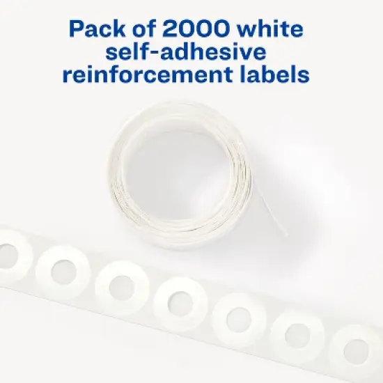Avery Reinforcement Stickers, 1/4", 1,000 Per Pack, 2-Pack (5615) image {1}