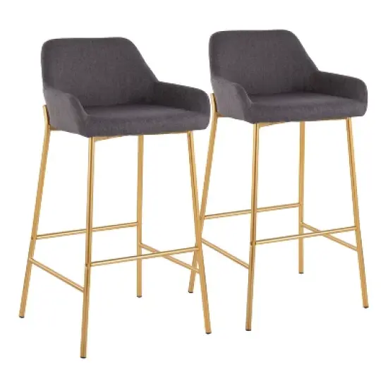 Set of 2 Daniella Metal Polyester Barstool - LumiSource image {12}