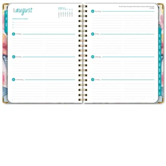 Global Printed Products Hardcover AY 2025-2026 Fashion Planner - 8.5"x11" (Watercolor Butterflies) image {1}