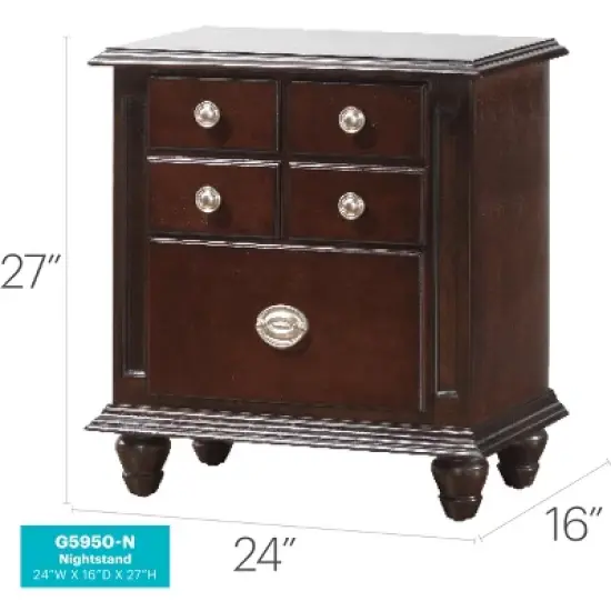 Summit G5950-N Night Stand , Cappuccino image {6}