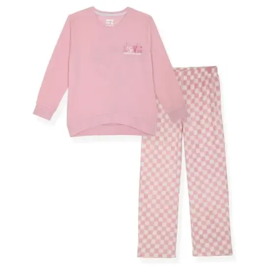 Sleep On It Girls 2-Piece Fleece Pajama Set - Love Flare image {5}