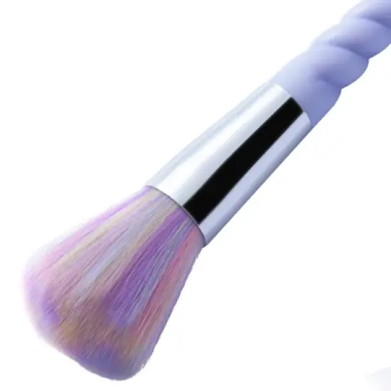 Zodaca 10 Piece Set Makeup Brush Set with Spiral Handle, Purple image {3}