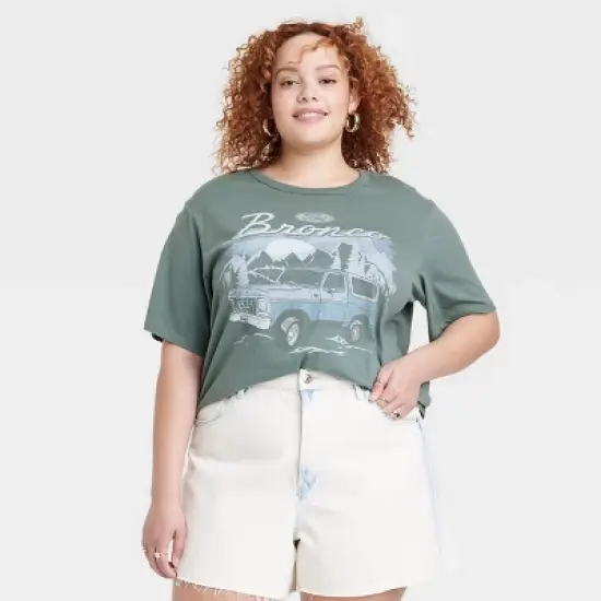 Women's Ford Bronco Short Sleeve Graphic T-Shirt - Green image {3}