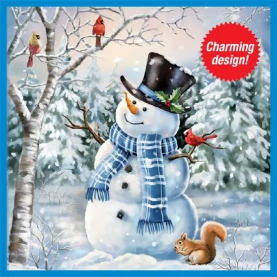 Collections Etc Winter Snowman Kitchen Dishwasher Magnet Standard White image {3}