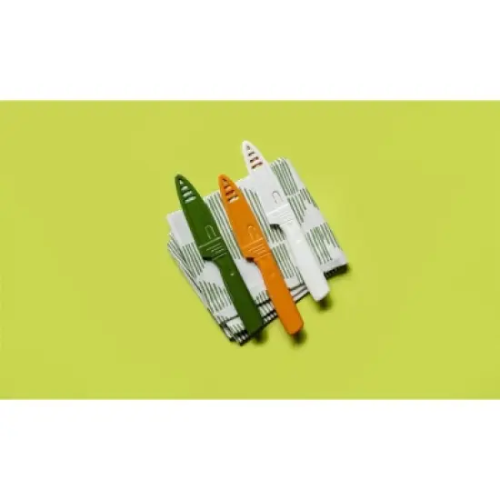 Dura Culina&reg; Artistic Edge Collection Knives with Blade Guards, Orange image {1}