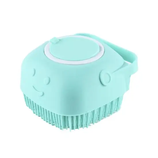 BABYYER Pet Grooming Bath Massage Brush with Soap and Shampoo Dispenser Soft Silicone Bristle for Long Short Haired Dogs Cats Shower image {7}