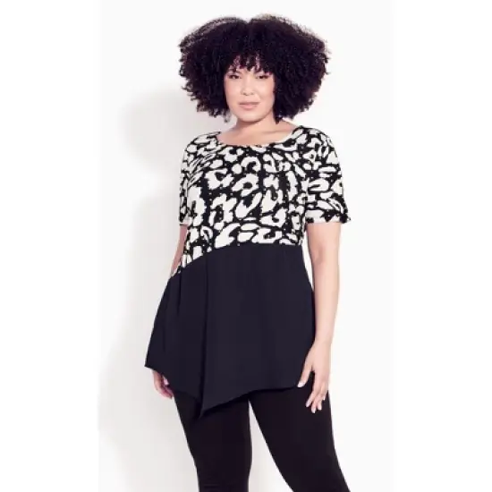 Women's Plus Size Carina Top - animal dot | AVENUE image {3}