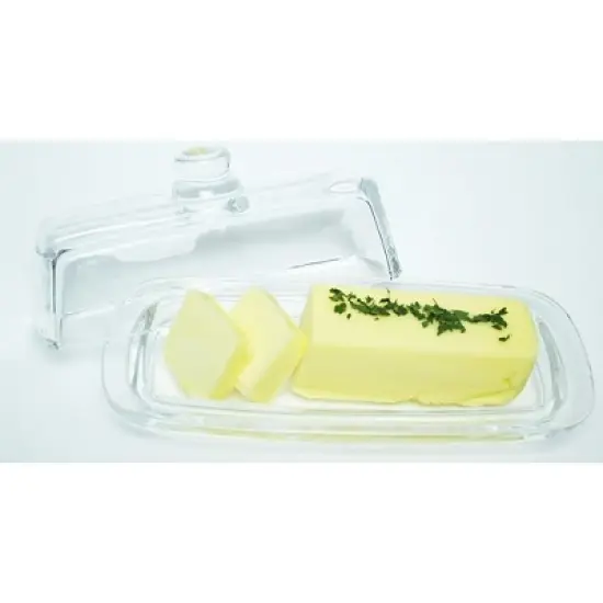 Bezrat Lead-Free Crystal Covered Modern French Butter Dish image {3}
