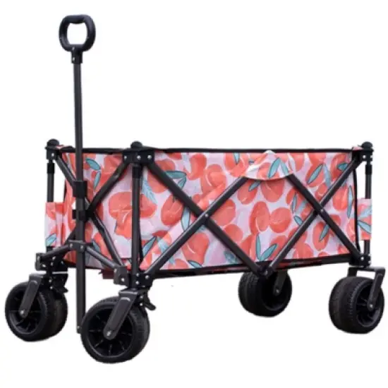CAVINAS Park Garden Wagon Cart,Shopping Cart with Wheels,Wagon for Camping,Shopping image {5}
