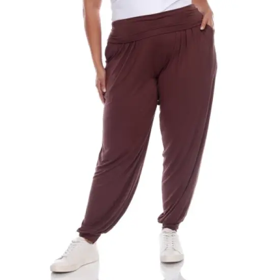 Women's Plus Size Harem Pants - White Mark image {6}