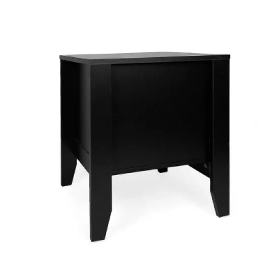 Sapphtopaz Modern Nightstand with 1 Drawer & Open Storage Shelf Space-Saving Wood Bedside Table 2-Tier Small Night Stand for Bedroom,Living Room image {3}