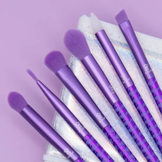 MODA Brush Keep It Classy Metallic Purple Eye Flip Makeup Brush Set- 7pc image {1}