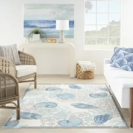 Waverly Seashell Indoor/outdoor Area Rug image {7}