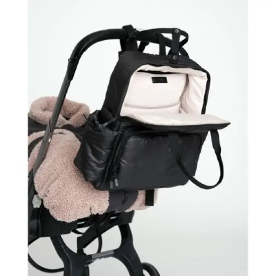 7am Enfant Diaper Bag Backpack with Portable Changing Pad - Water Resistant Shell - Black image {4}