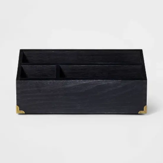 Wood Desktop Storage Unit Black - Threshold&trade; image {2}