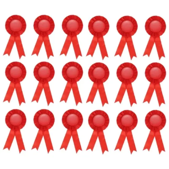 Unique Bargains Blank Rose Knot Award Ribbon for DIY Party Wedding Competition 18 Pcs image {5}