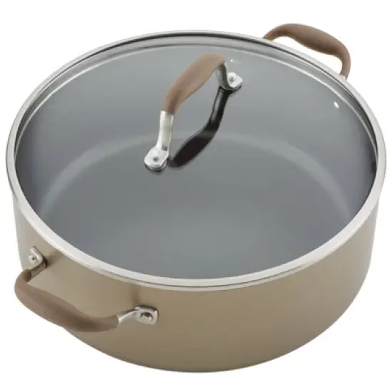 Anolon Advanced Home 7.5qt Covered Wide Stockpot Bronze image {8}