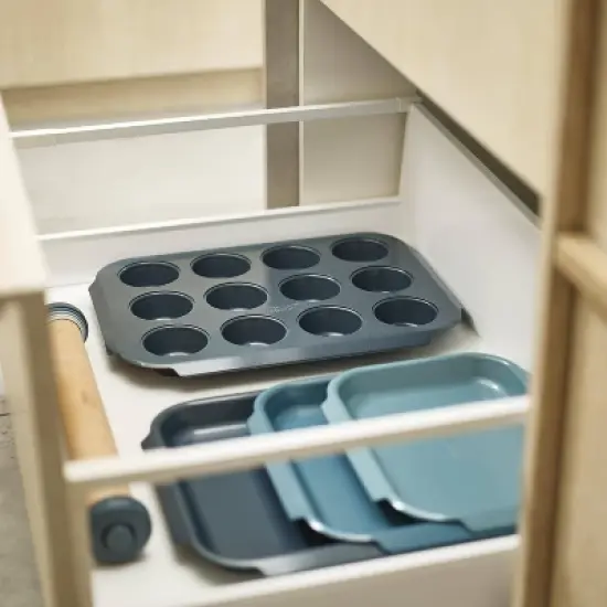 Joseph Joseph Nest Bake 12c Nonstick Muffin Tin with Easy Pull Handle image {1}