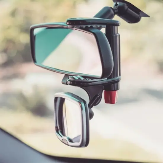 Diono Baby Car Mirror 2 Pack, Car Seat Mirror for Rear Facing Infant & See Me Too Rear View Mirror, Silver image {2}