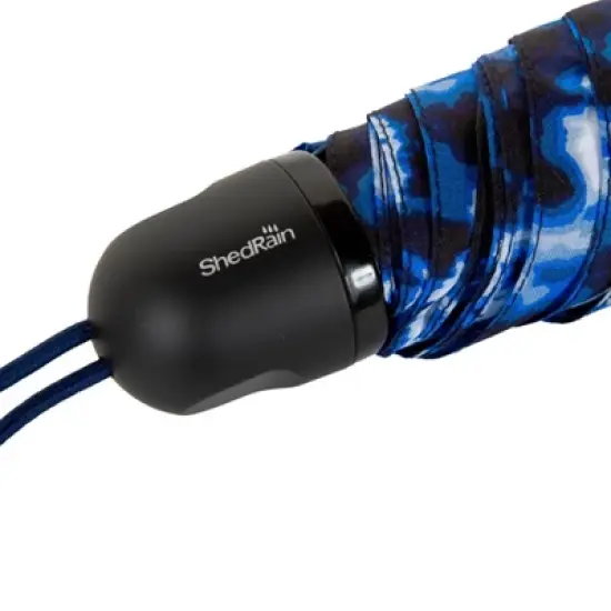 ShedRain Mini Manual Compact Umbrella - Blue Tie-Dye image {4}