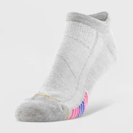 All Pro Powersox Women's Cushioned Cooling 6pk No Show Tab Athletic Socks - Light Gray/Black 5-10 image {2}