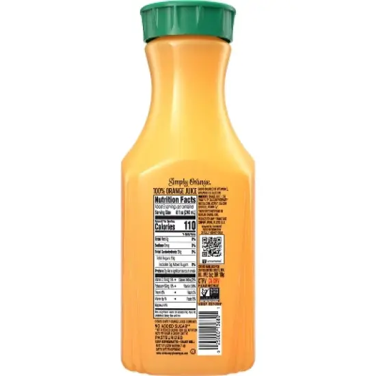 Simply Beverages Orange Pulp Free with Calcium and Vitamin D Juice - 46 fl oz image {1}