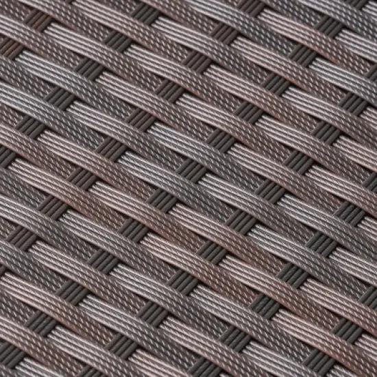 GDFStudio Hilary Outdoor Wicker Side Table with Curved Leg image {4}