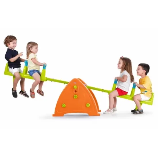 ECR4Kids Quad Seesaw, Play Structure, Multi image {4}