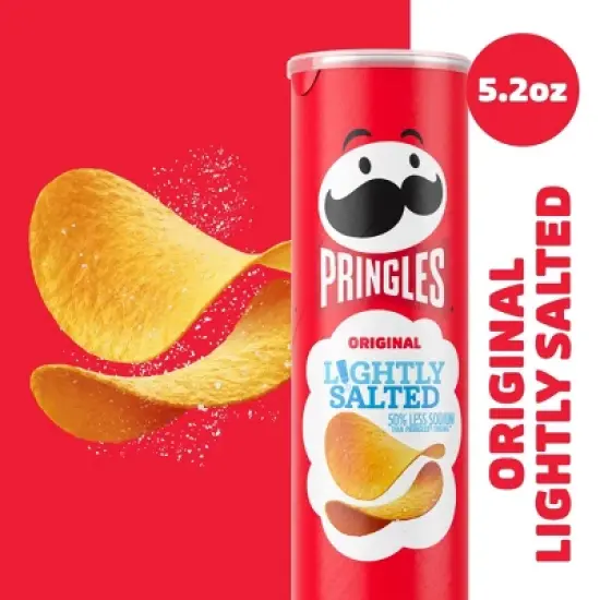 Pringles Lightly Salted Potato Crisps Chips - 5.2oz image {2}