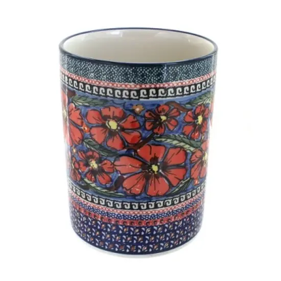 Blue Rose Polish Pottery 832 Zaklady Utensil Jar image {11}