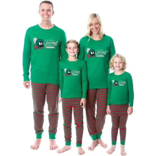 Looney Tunes Marvin the Martian Christmas Tight Fit Family Pajama Set image {4}
