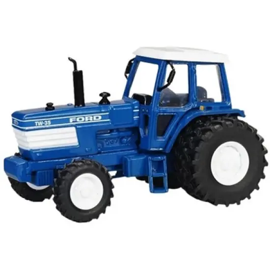 Ford TW-35 Tractor FWA with Duals Blue with White Top 1/64 Diecast Model by SpecCast image {1}