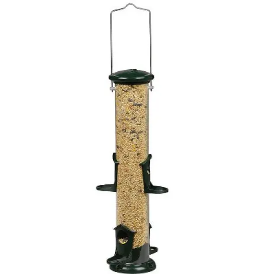 Audubon Wild Bird 2 lb Metal Tube Bird Feeder 4 ports image {1}