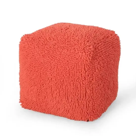 Moloney Modern Microfiber Chenille Cube Pouf - Christopher Knight Home image {10}