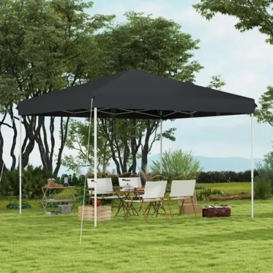 Resenkos Backyard Garden Canopy, Camping Canopy Screen Tent,13' x 13' Pop Up Canopy Tent with Height Adjustable, Carry Bag, Gray image {1}