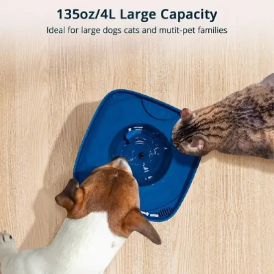 GOTGELIF 4L Automatic Pet Water Fountain with Adjustable Flow & Quiet Pump image {8}