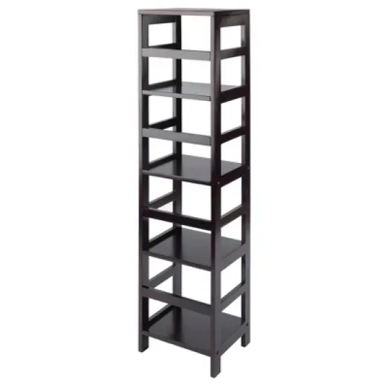 55" 4 Section Narrow Bookshelf Espresso - Winsome image {4}