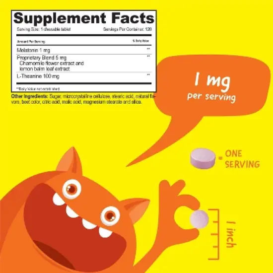 VitaWorks Kids - Melatonin 1 mg - 120 Chewables image {6}