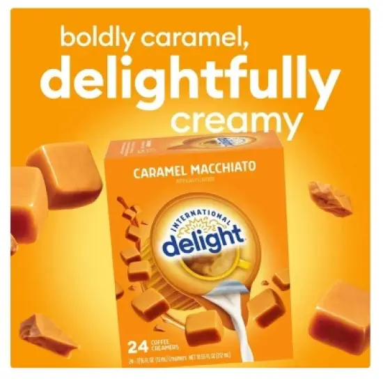 International Delight Caramel Macchiato Coffee Creamer Singles, 0.44 fl oz, 24 Count image {1}