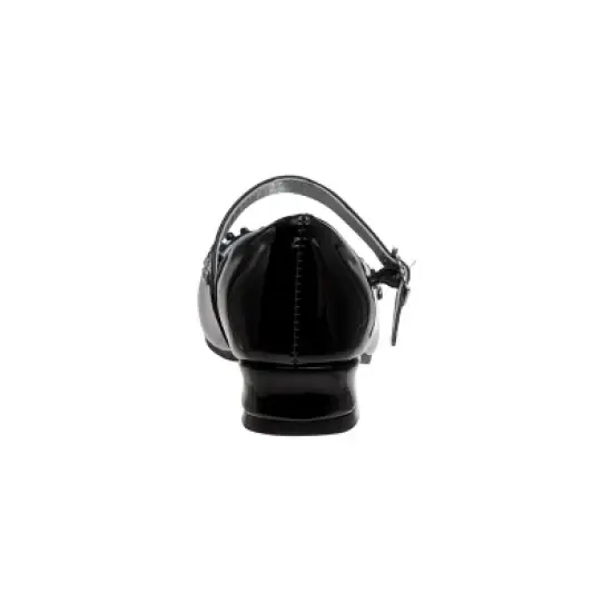 Josmo Girls' Dress Shoes - White Flower Mary Jane Shoe with Low Heels for Wedding Party (Little Kid) image {3}