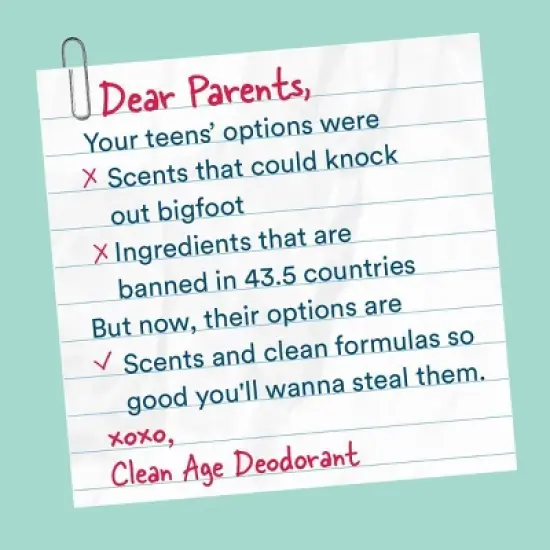 Clean Age Oasis AHA Deodorant + Body Spray for Teens - 4 fl oz image {6}