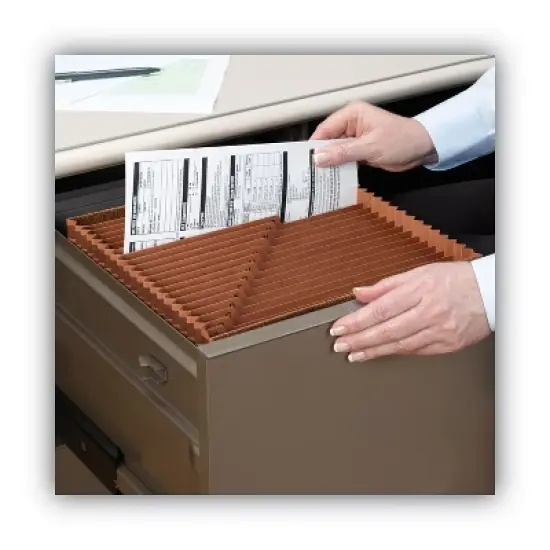 Smead TUFF Expanding Open-Top Stadium File, 21 Sections, 1/21-Cut Tabs, Legal Size, Redrope image {5}