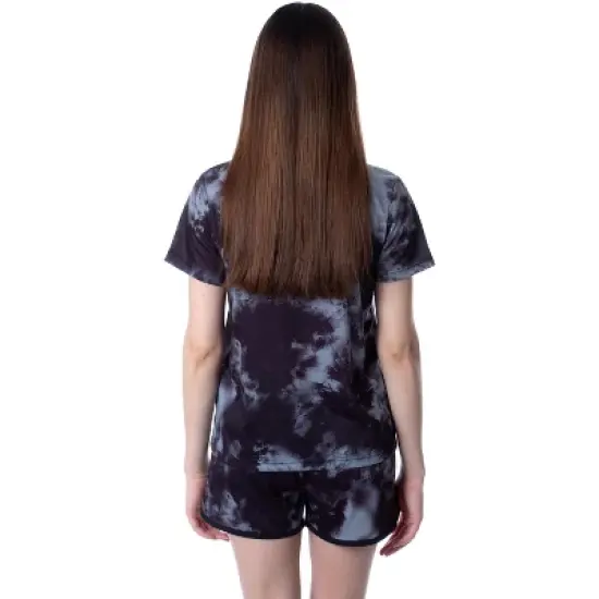 Star Wars Womens' In The Rebellion Tie-Dye Sleep Pajama Set Short Black image {1}