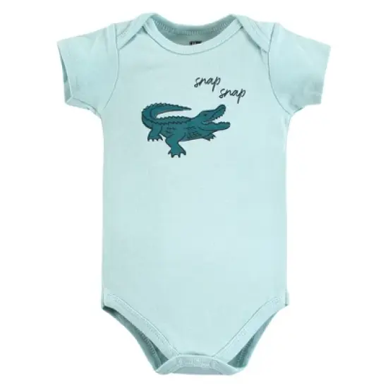 Hudson Baby Unisex Baby Cotton Bodysuits, Safari Animals image {4}