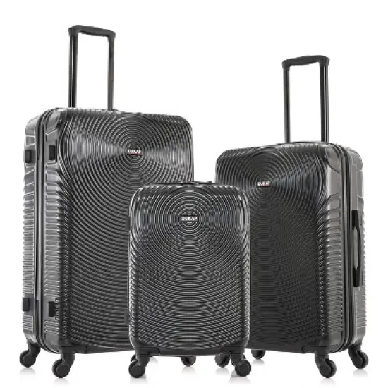 DUKAP Inception Lightweight Hardside Checked Spinner Luggage Set 3pc image {7}