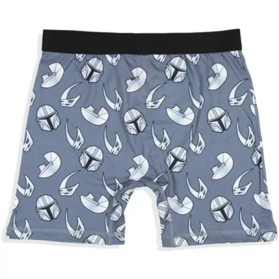 Star Wars Mens' The Mandalorian 2 Pack Boxers Underwear Boxer Briefs Grey image {2}