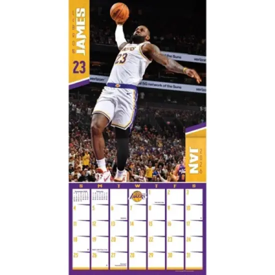 NBA 2026 Dunks 12"x12" Wall Calendar image {1}