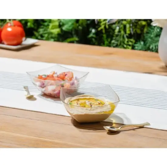 Posh Setting Square Gold Glitter Serving Bowl - 8 oz. - 4 Pack image {1}